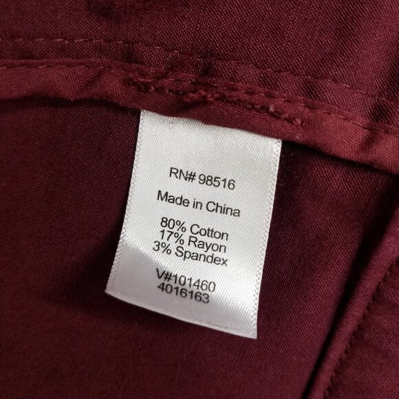 Coldwater Creek Jean Jacket Women's 4-6 Sm Maroon Denim Gold Snaps Buckle Back - Picture 10 of 14